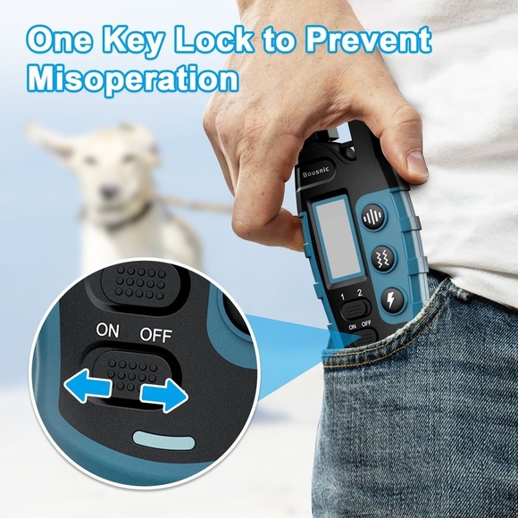 Collars Bousnic Remote Waterproof Dog Training Collar, 3300-ft, BLUE, 1 count - Picture 5 of 12